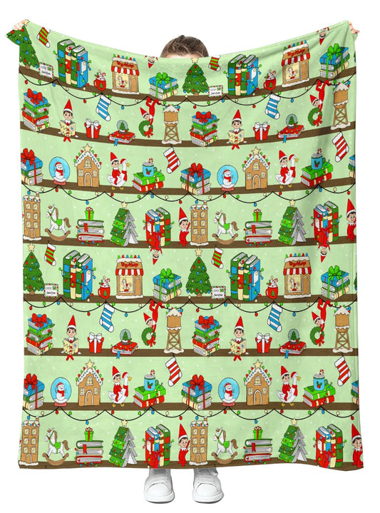 Christmas Toy Shelf Plush Blanket 50x60
