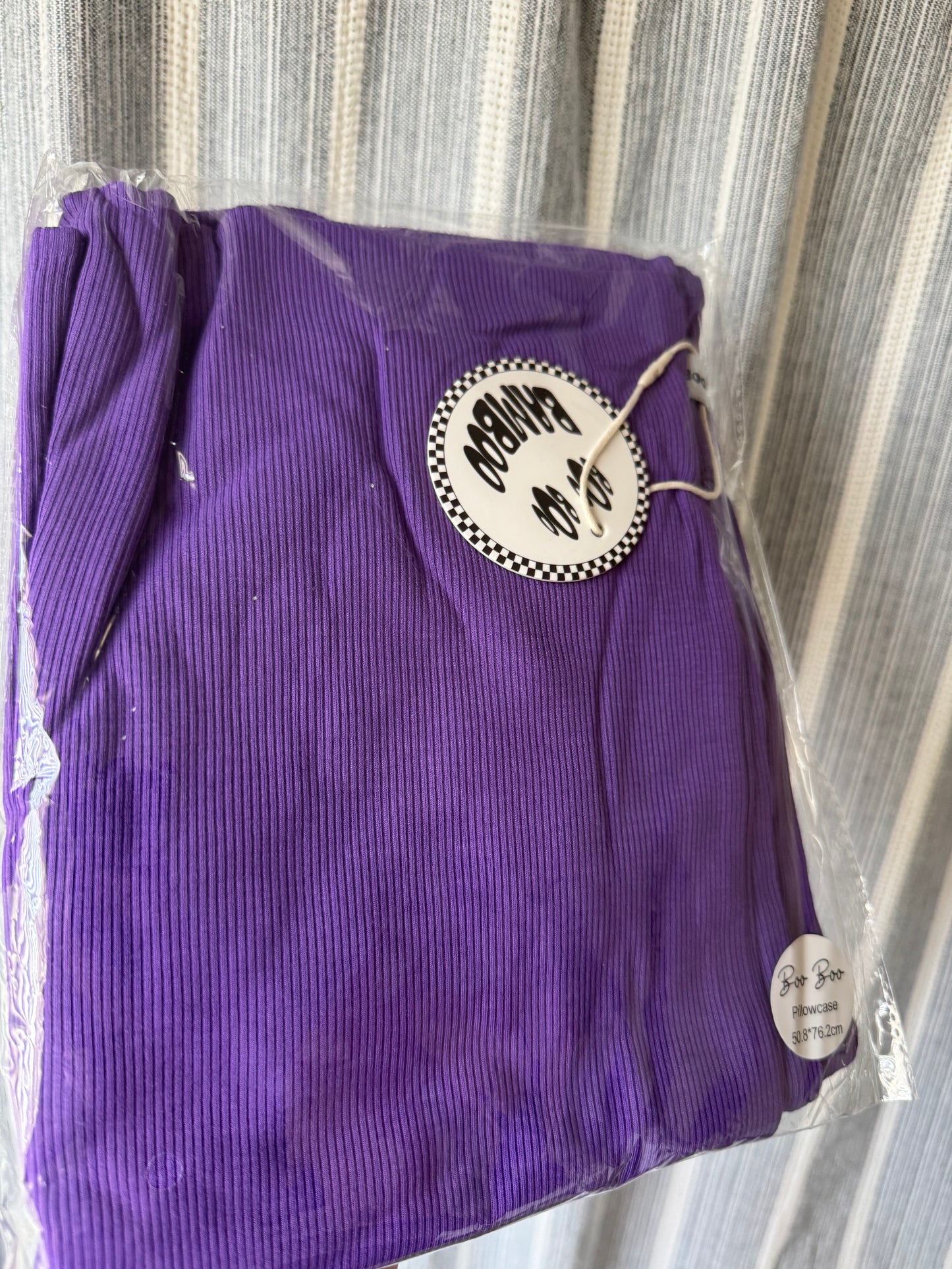 Royal Purple Ribbed Pillowcase