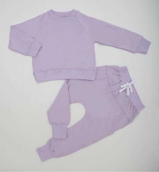Purple French Terry Jogger Set