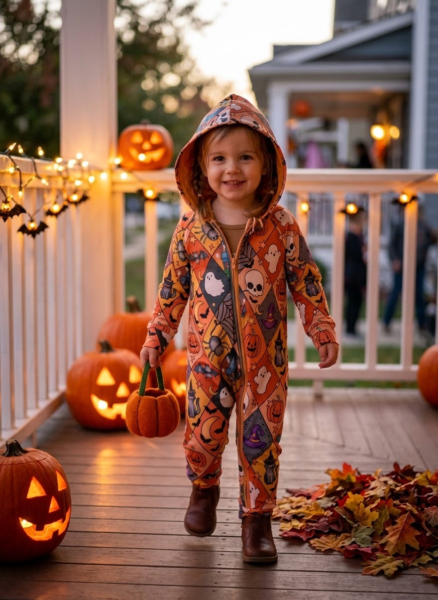 Haunted House Daywear French Terry Hooded Zippy
