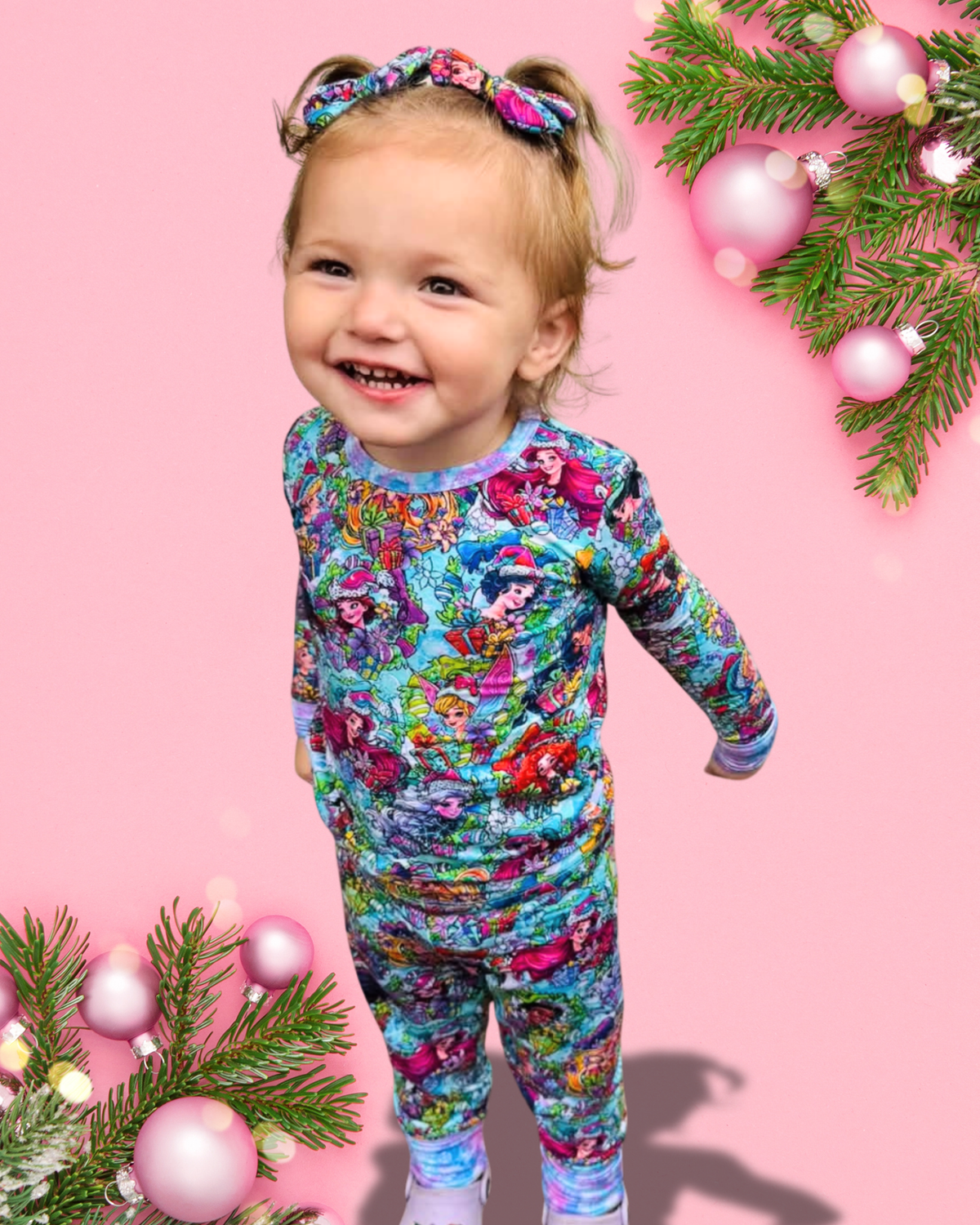 Enchanted Christmas Pajama Set - Fold Over Waist