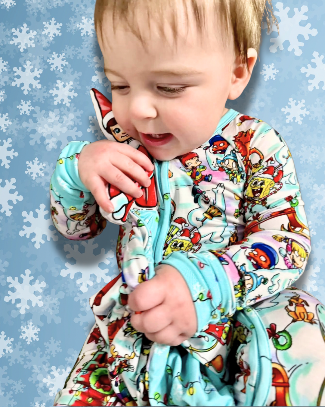 Snow Day Cuddle Lovey - 14x14
