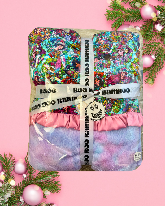 Enchanted Christmas Luxe Bamboo Minky Lush Blanket w/ Ruffles - 60x80