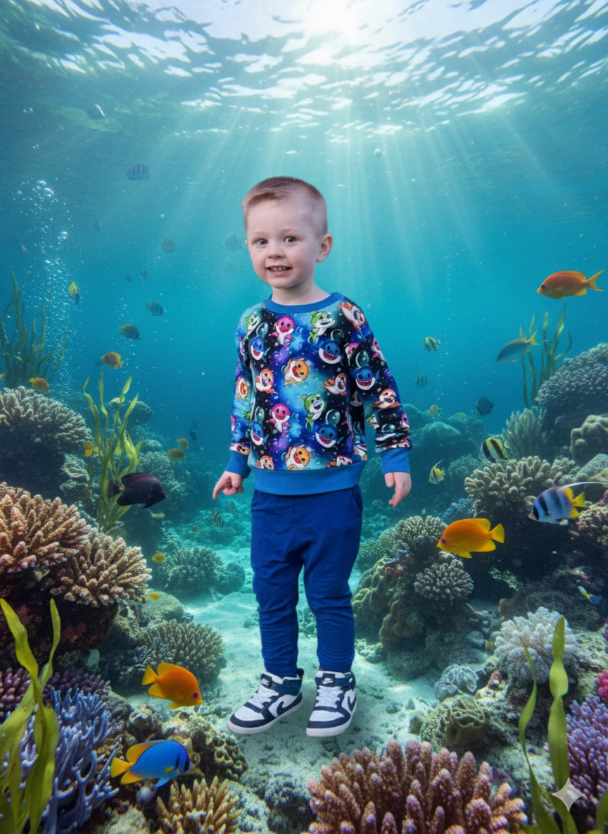 Fin Family Kids French Terry Crewneck